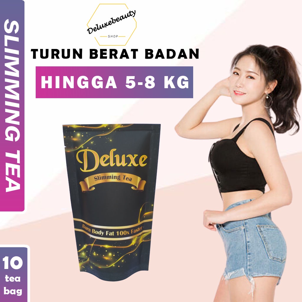 Deluxe Slimming Tea - Teh Pelangsing Diet Herbal Alami Original Detox Tea Teatox Alami (isi 10)