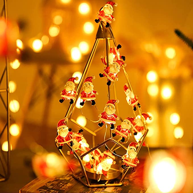 Lampu String 20 LED 2M Bentuk Snowflake Untuk Dekorasi Pohon Natal