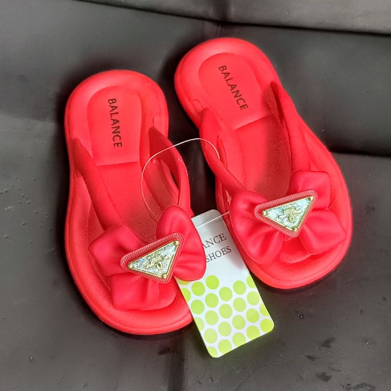 Sandal Balance anak perempuan terbaru Sandal import motif bunga piramida Sendal karet anak trendy