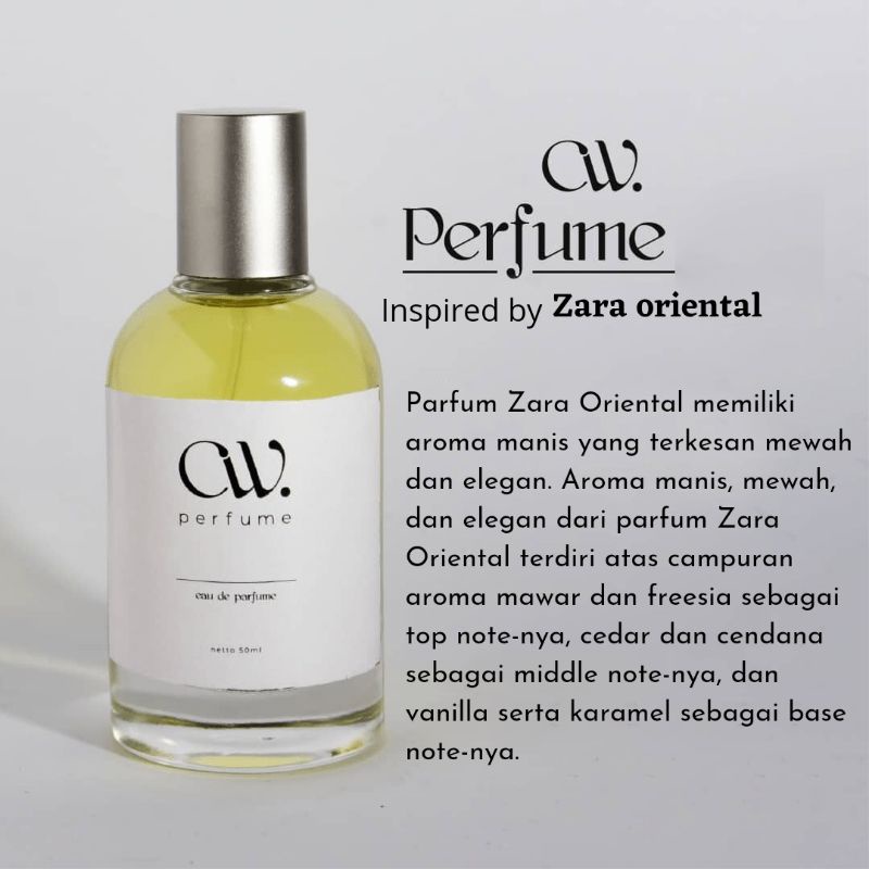 CW Parfume inspired by Zara oriental / Parfum Zara oriental premium