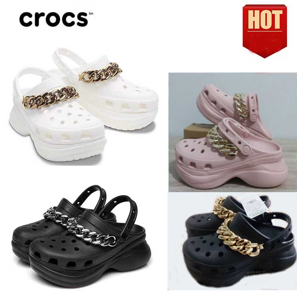 Sandal Crocs Classic Bae Clog Chain Embellished / Sandal wanita Crocs classic bae platform by rante
