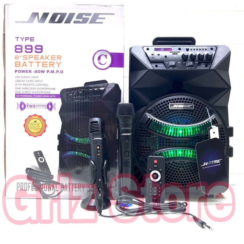 Speaker Portable Amplifier Wireless Noise 899 C Original 8 inch Noise 899c Bluetooth