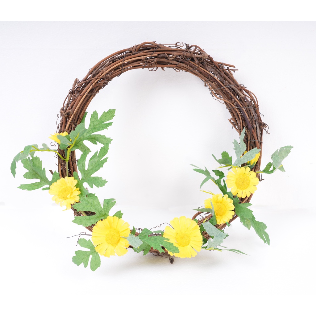 AND / COD / Ring Bunga Dekorasi Dinding Rumah Ring Rotan Bunga Hias Plastik Palsu Artificial Flowers Murah PBP125