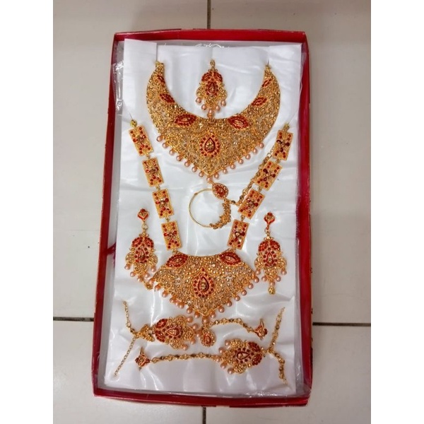 PROMO KALUNG BRIDAL LENGKAP INDIA TERMURAH AKSESORIS PENGANTIN MUA BRIDAL