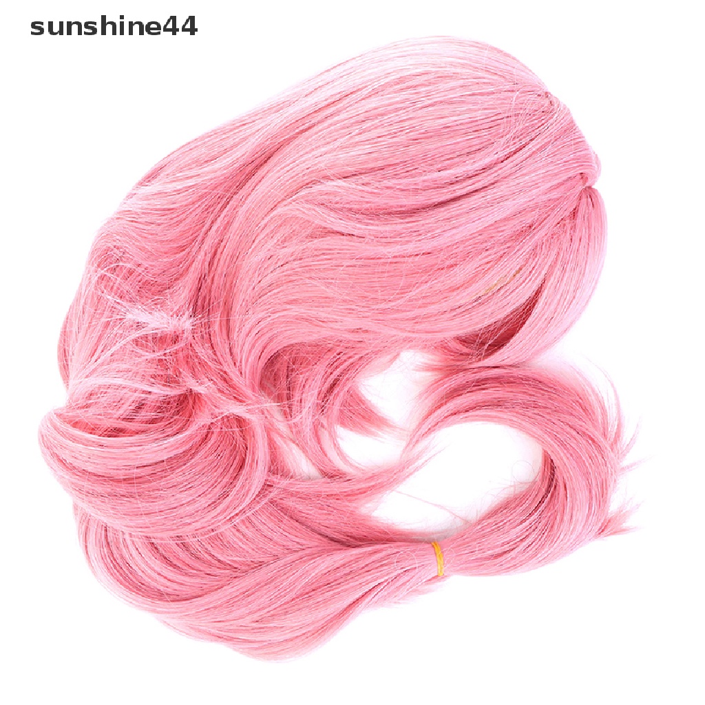 Sunshine Wig / Rambut Palsu Panjang 80cm Warna Pink Tahan Panas Untuk Cosplay