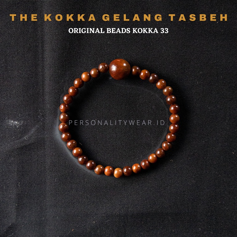 Gelang Tasbih Pria Wanita Kayu Kokka Bertuah ASLI Original