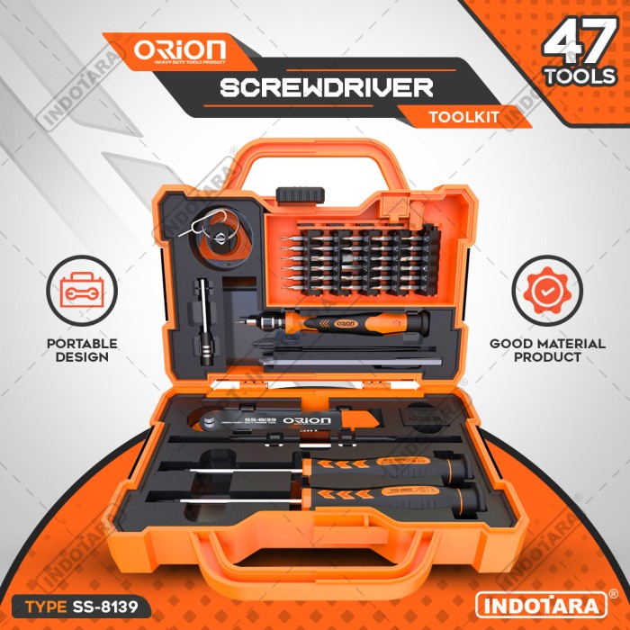 [READY] Obeng Set Teknisi Hp Komputer Laptop - Toolkit Orion Ss-8139 / Perlengkapan Rumah Tangga Mur
