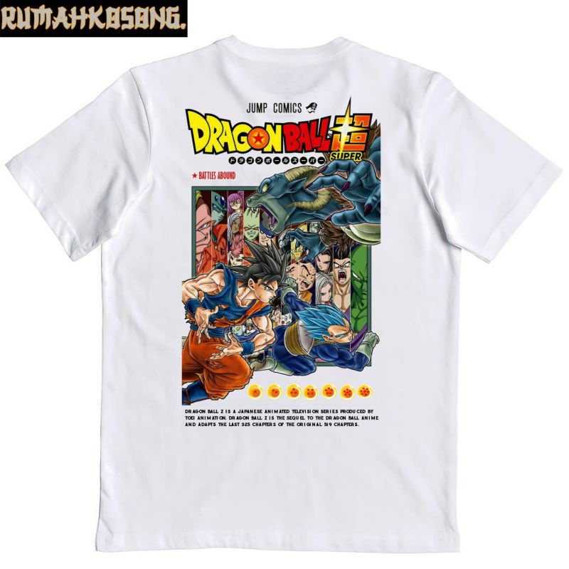 KAOS DRAGON BALL | JUMP COMICS | T-SHIRT VINTAGE ANIME DRAGON BALL | KAOS BAJU PUTIH DRAGON BALL