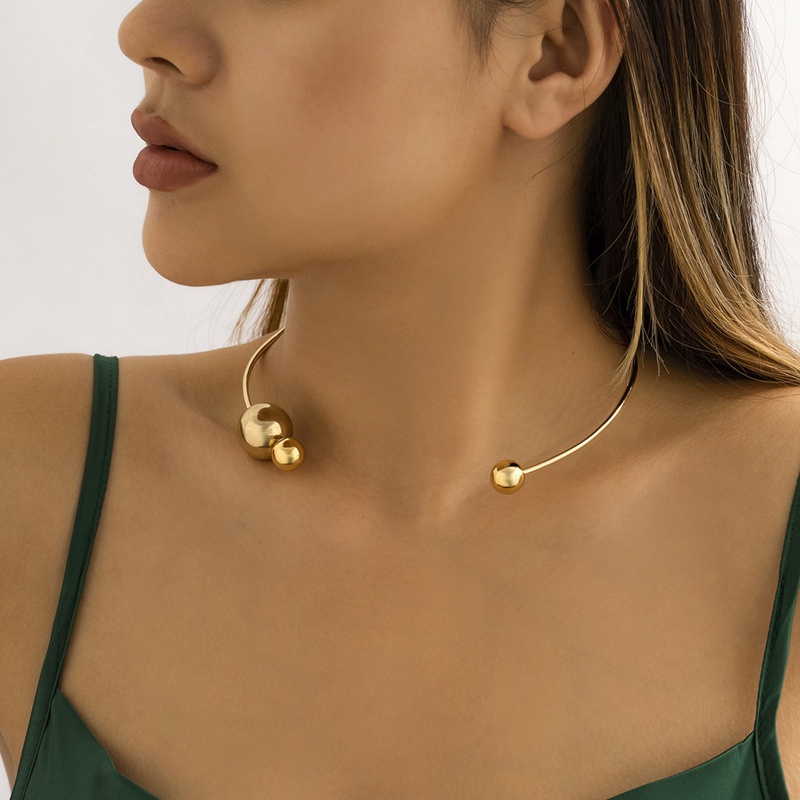 Fancyqube Kalung Choker Rantai Klavikula Hias Mutiara Imitasi Warna Putih Untuk Wanita