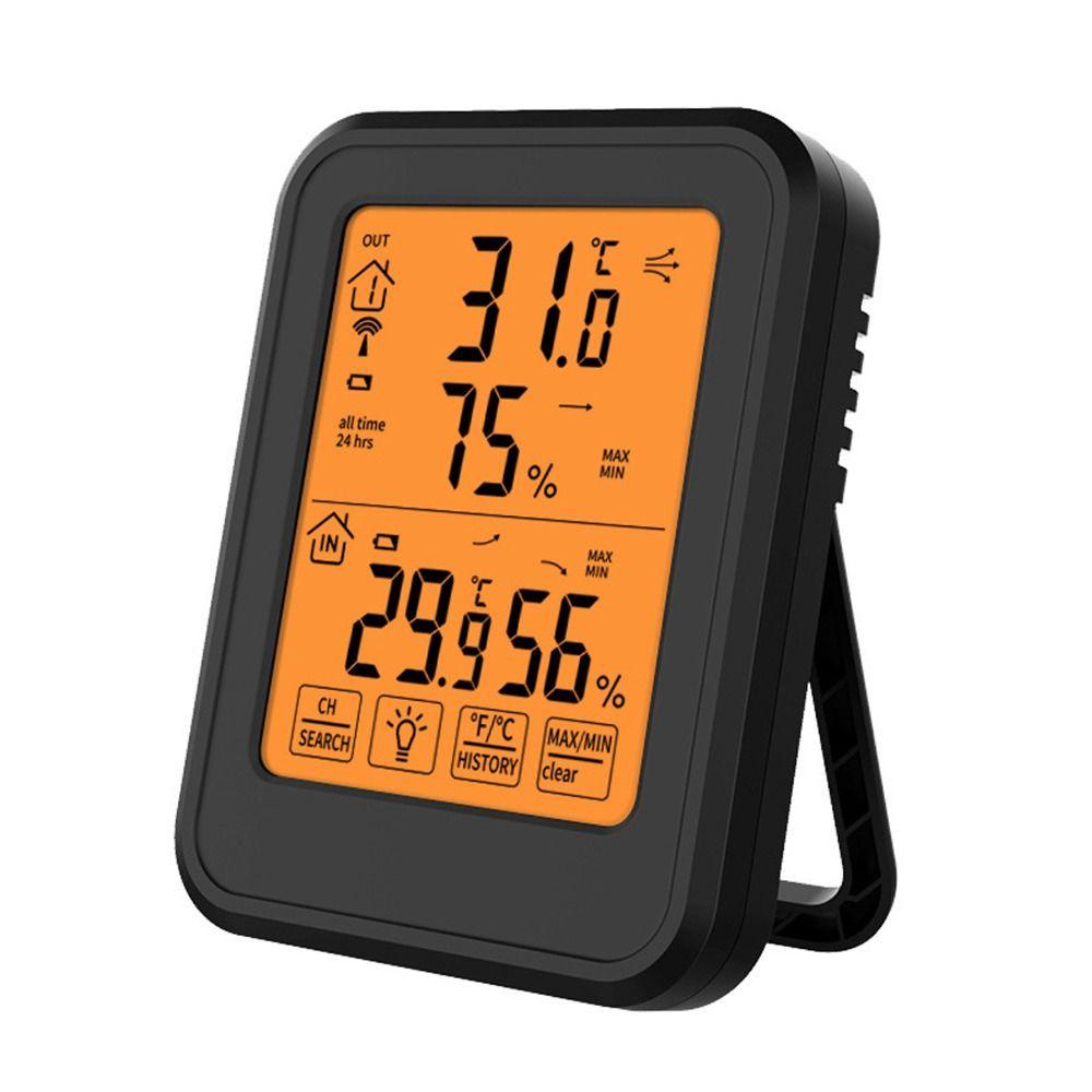 POPULAR Populer Pengukur Suhu Kelembaban Digital Wireless Weather Station Backlight Thermometer