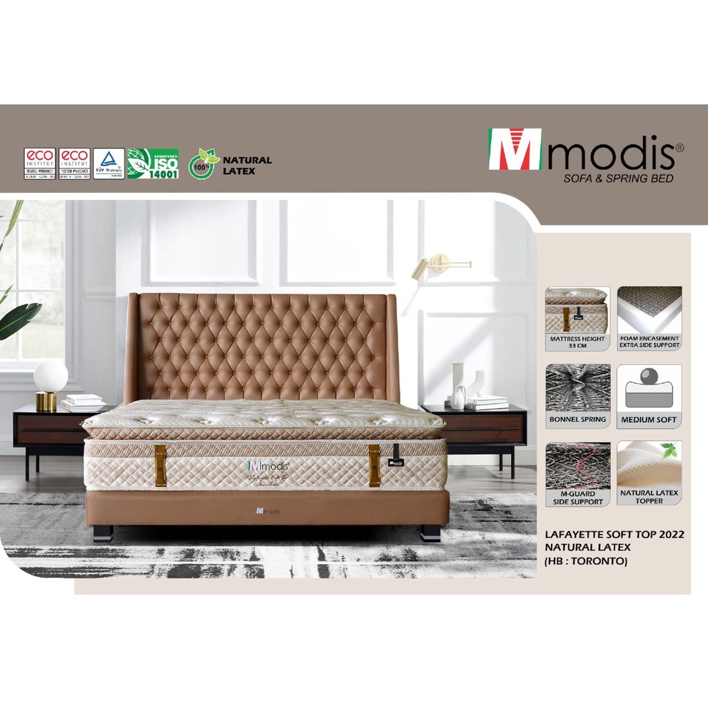 MODIS Springbed LAFAYETTE SOFT TOP Bergaransi 15 thn - Berlaku COD - Medan