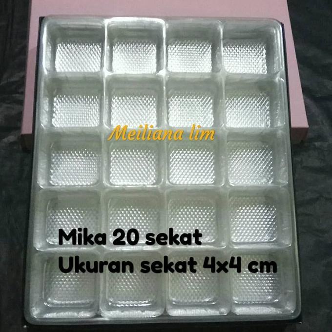 

Dus box nastar mika 20 sekat, isi 10 pcs