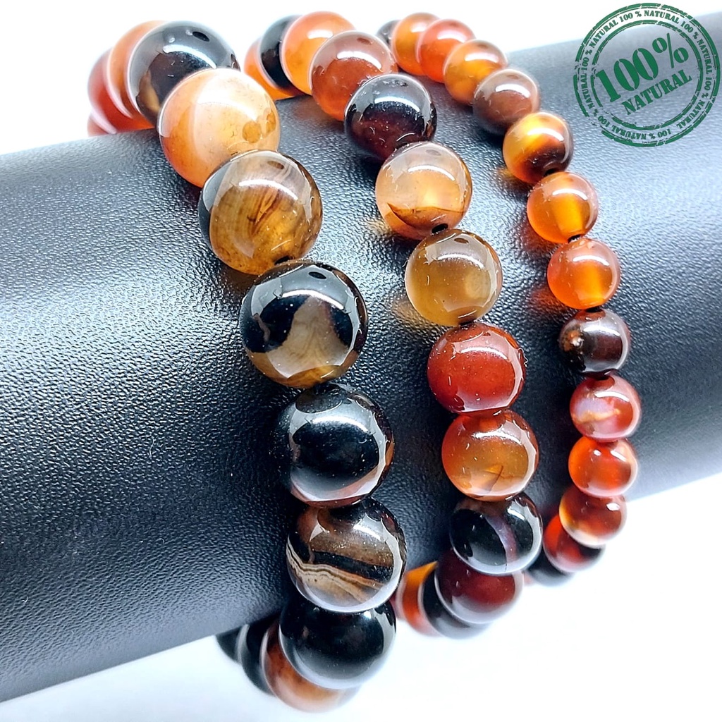 Gelang Batu Akik Sulaiman Madu Natural Alam