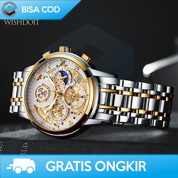 JAM TANGAN COWOK KEREN JAM PRIA WATERPROOF STAINLESS STEEL ORIGINAL