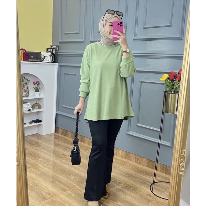 1248 atasan oversize merk clarke atasan hanover