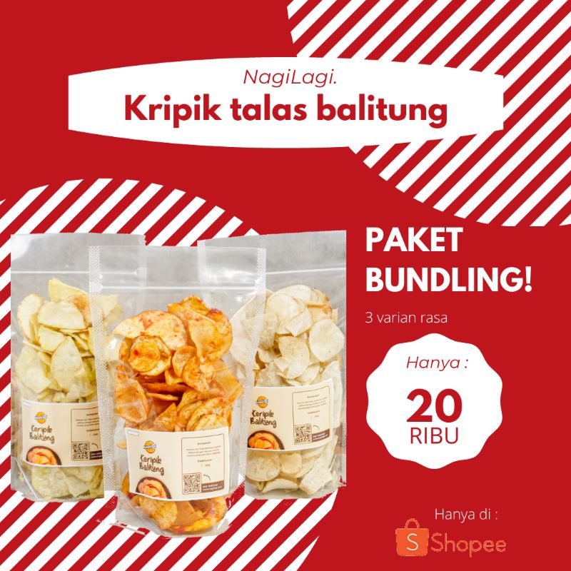 

NagiLagi |keripik Talas Balitung ||Paket bundling 100g