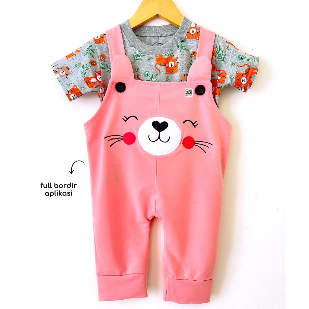 JUMPER ANAK monsieur tangan tikus / kittenbell babeebabyshop Setelan baju kaos dan overall kodok motif lucu