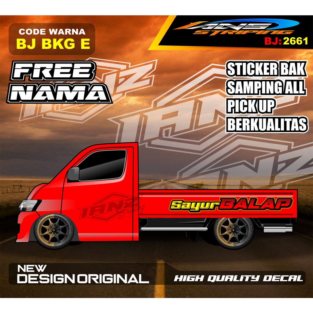 STICKER TULISAN BAK SAMPING  GRANMAX PICK UP / STICKER BAK SAMPING GRANMAX / DECAL STICKER GRANMAX PICK UP