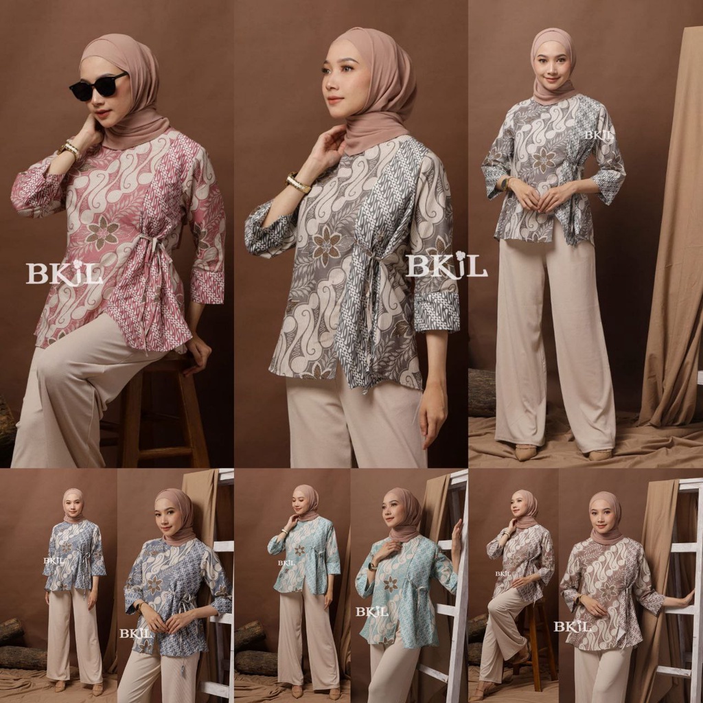 BAJU BATIK WANITA MODERN MONALISA GENES M,L,XL asli