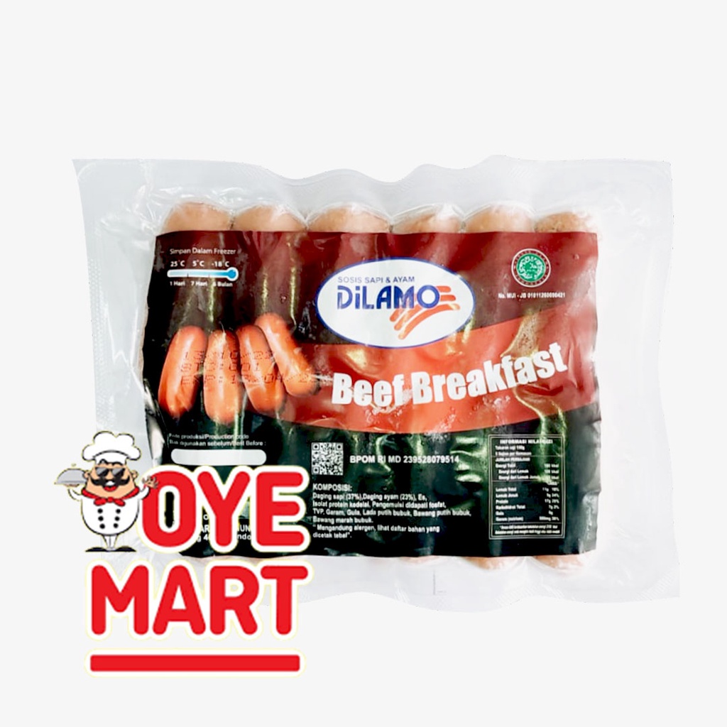 DILAMO BEEF BREAKFAST 500GR SOSIS SAPI MINI