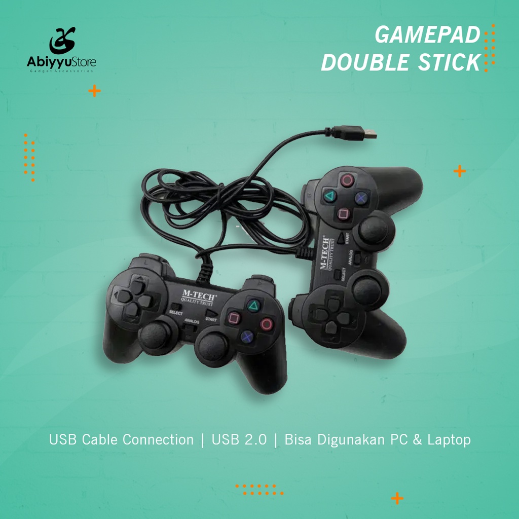 Gamepad Double Welcom K-One Stick Gaming Joystick PC Komputer Laptop Notebook