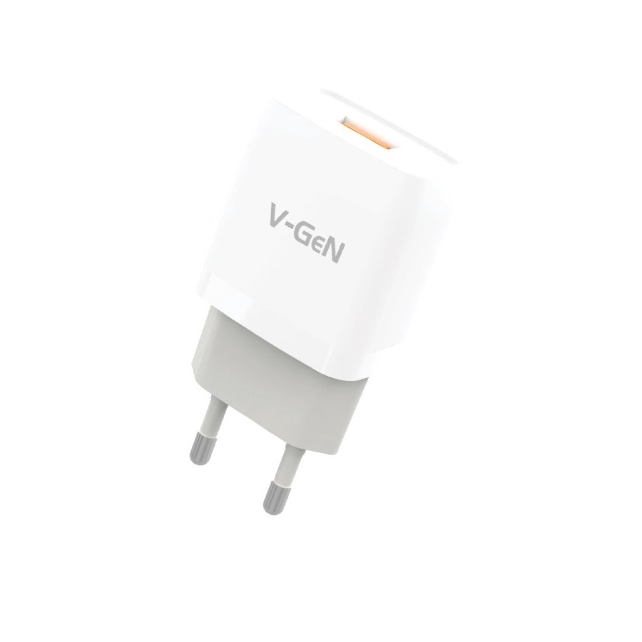 Adaptor Charger V-GeN VTC1-21 2.4A 1 Port USB Travel Charger VGEN