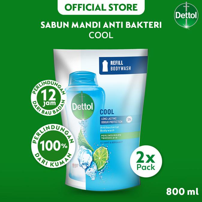 Dettol Sabun Mandi Cair Cool 800ml x2