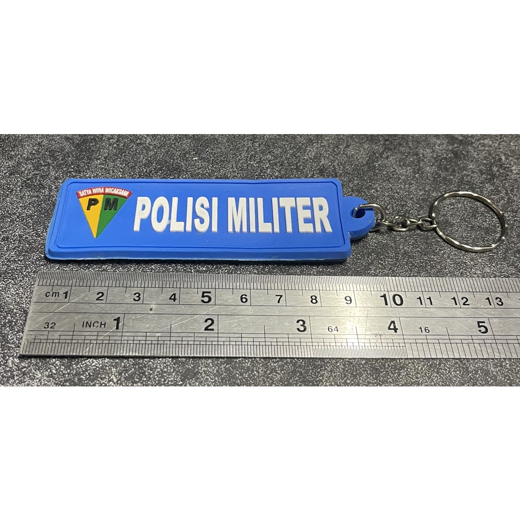 Gantungan Kunci PM (Pjg) | Keychain | Gantungan Kunci Karet Polis* Militer