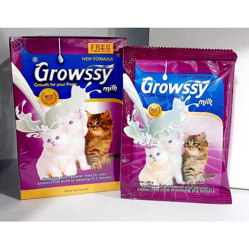 COD TERMURAH MEDAN Growssy Susu Kucing 20gr 1 Sachet Growsy Susu Anak Kucing Kitten Susu Kucing Bayi Baby Cat Milk Susu Kucing Bayi Minuman Kucing Susu Kucing Baru Lahir Bayi Kucing Susu Kemasan 1 Sachet