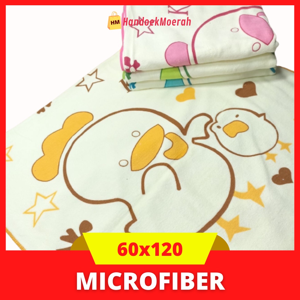 Handuk Mandi Baby Microfiber Murah / Towel Sarang Lebah Motif 011 60x120