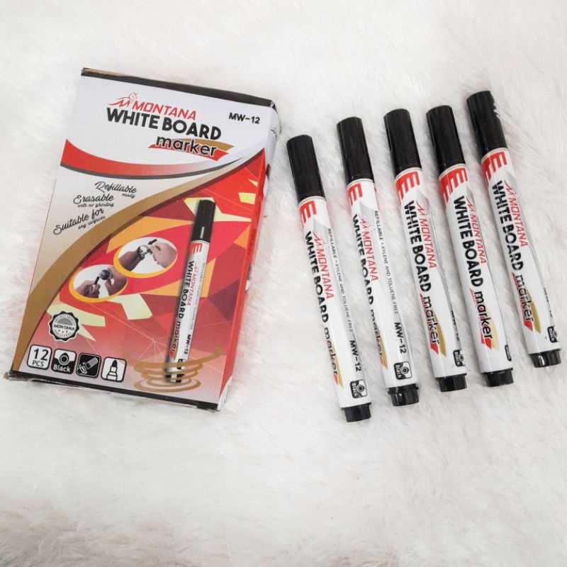 

Spidol Montana White Board Isi 12pcs Spidol Besar Montana MW-12