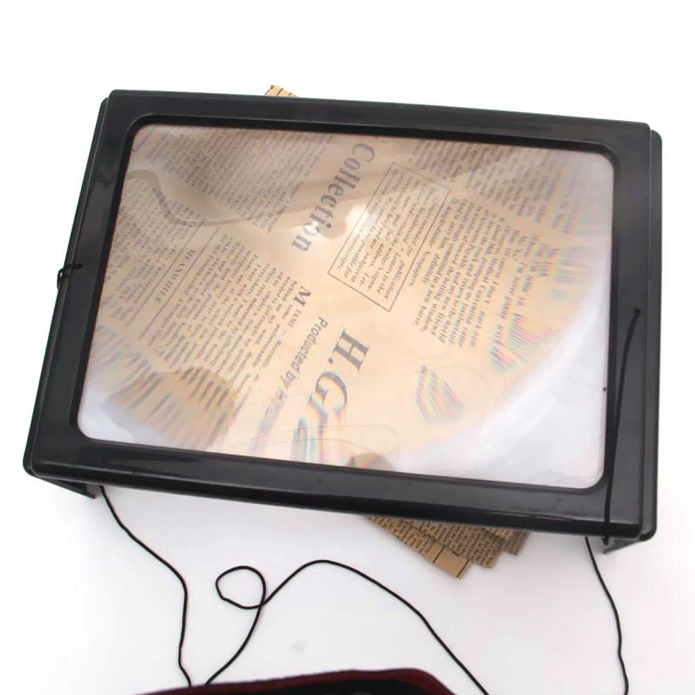 Solighter Tabletop magnifying glass Profesional Multifungsi Dengan 4lampu LED 3X