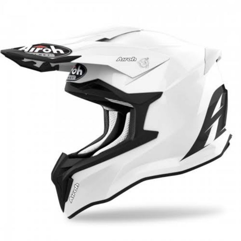 AIROH STRYCKER WHITE GLOSS HELM CROSS AIROH