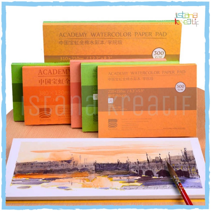 

[COD] Baohong Academy Watercolor Paper Pad 180 x 125 mm| 20 Lembar| 300 Gsm - HOT PRESS
