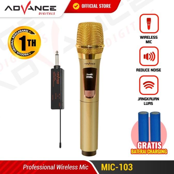 Garansi 1 tahun-Advance Profesional MIC Wireless Double UHP-mic-103