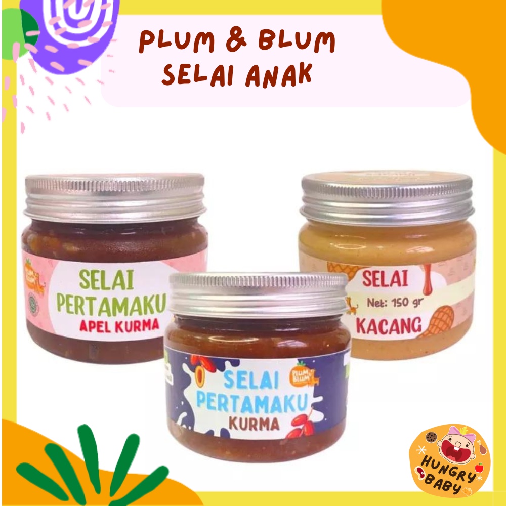 Plum &amp; Blum Selai MPASI Bayi / Selai Kurma Selai Kacang Pemanis Alami / Selai Anak / Fruit Spread Jam / 150gr / 6 bulan+