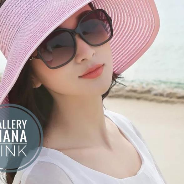 topi lebar rajut import - Hitam