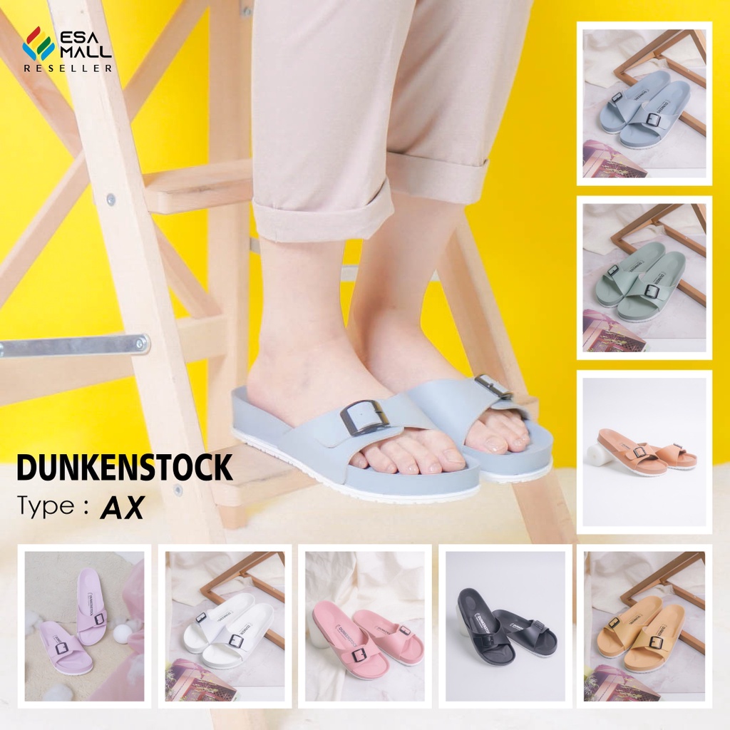 DUNKENSTOCK AX sandal wanita sendal slip on cewe sendal warna warni