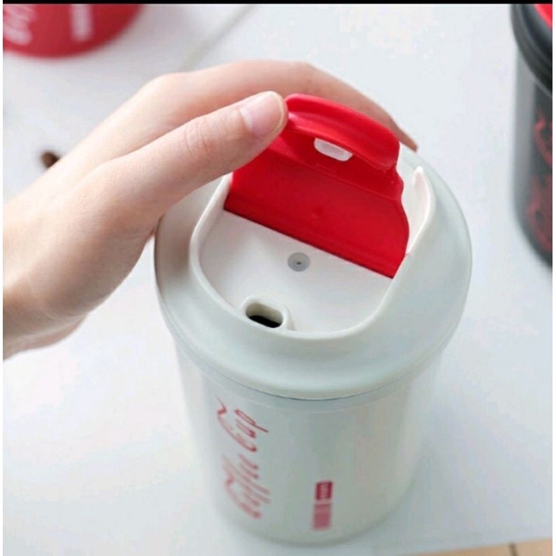 Coffe Cup Gelas Minum Termos Stainless Steel Vacuum Tumbler Mugs Kopi Teh Tahan Panas Dingin Plus led dan non led 400ml Viral