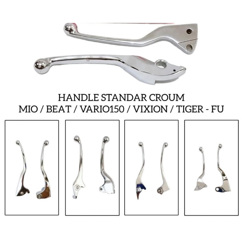 handle chrome, handle retro clasic chrome CB, GL, megapro, tiger, beat, vario, vixion, mx, mio, tiger, fu