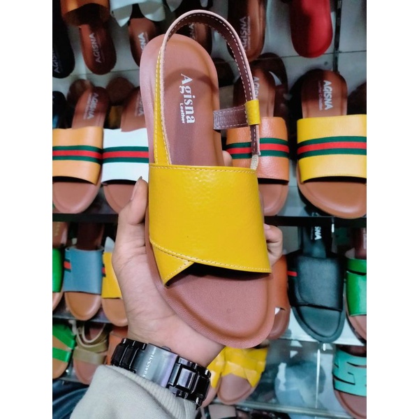 sandal kulit wanita terbaru model sandal tali new model cantik simpel murah sukaregang garut.