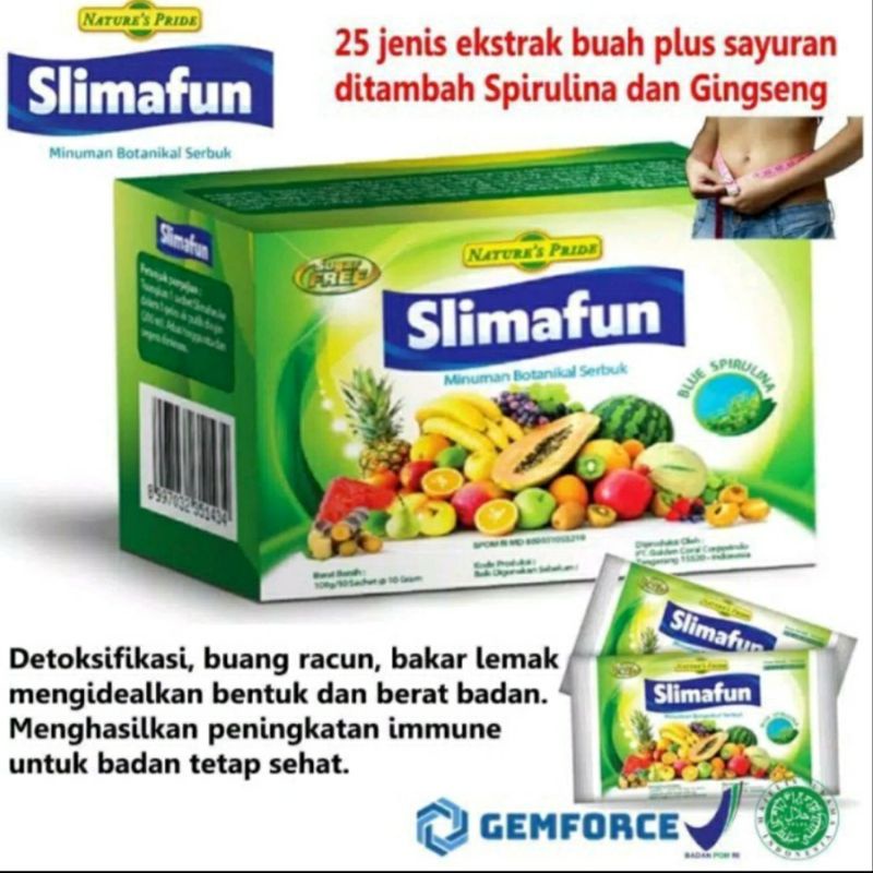 

Natures Pride Slimafun Sugar Free Isi 10 Sachet ORI