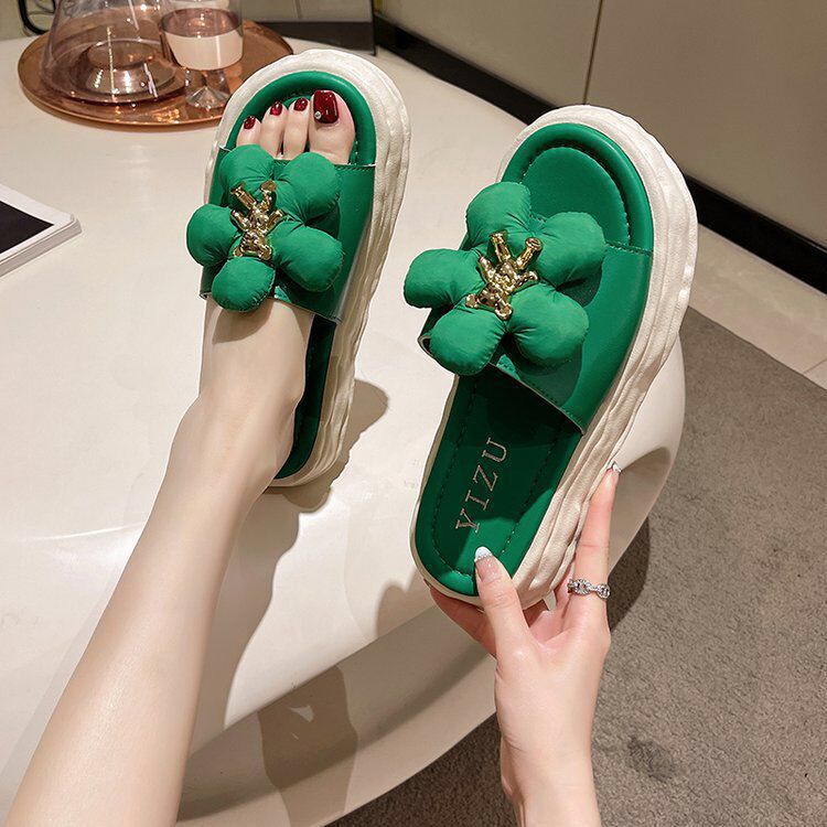 GROSIRTAS TG1282 Sandal Wedges Wanita Import Motif Bear