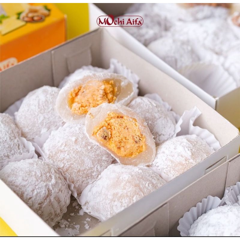 

Mochi Aifa rasa Kacang Keju di balut sagu