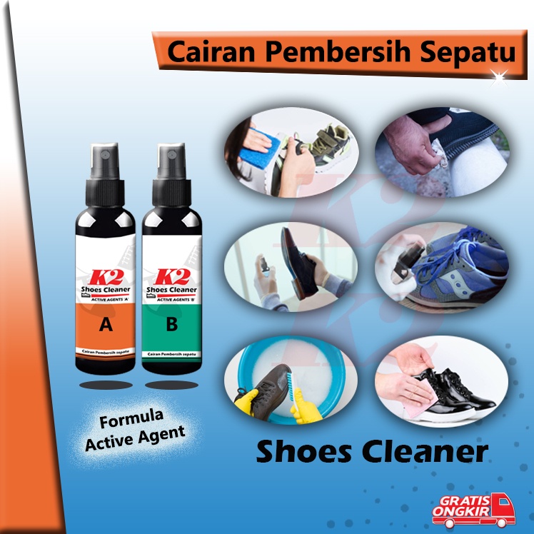 PEMBERSIH SEPATU ACTIVE AGENT UNTUK SEMUA WARNA DAN BAHAN SEPATU ORIGINAL K2 - SHOE CLEANER 100ml