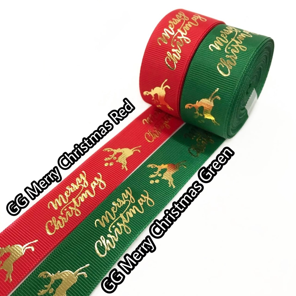 1 YARD - PITA NATAL KADO HAMPERS | PITA NATAL MERRY CHRISTMAS SIZE 2.5 CM