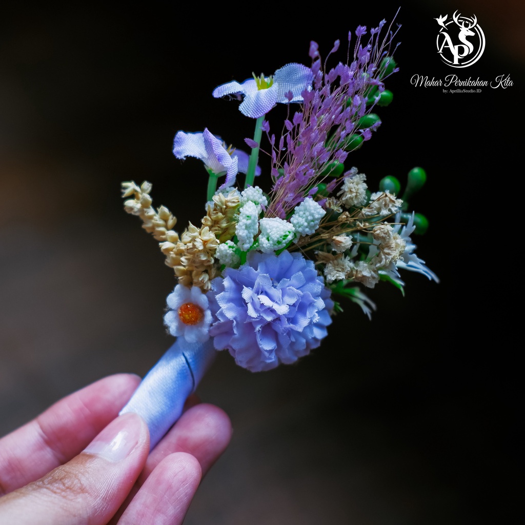 CORSAGE BUNGA JAS PENGANTIN PINK