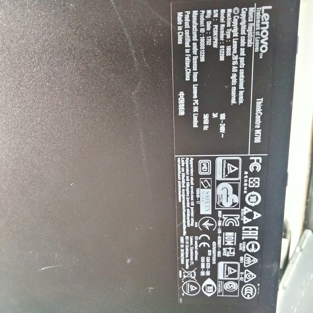 CPU PC Lenovo ThinkCentre M700 Intel core i3 6100 SSD 256gb 8GB