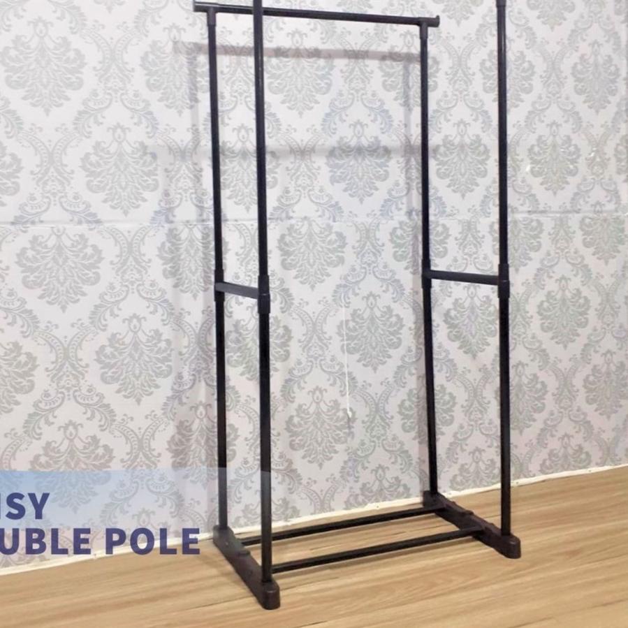 GANTUNGAN BAJU STAND HANGER DOUBLE/HANGER/RAK SERBAGUNA/DOUBLE STAND HANGER - SHENAR