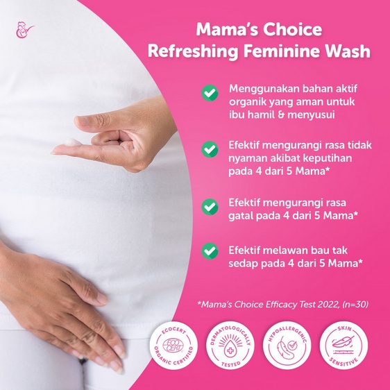 Pembersih Kewanitaan - Refreshing Feminine Wash Mama's Choice ORIGINAL Aman untuk Ibu Hamil dan Menyusui